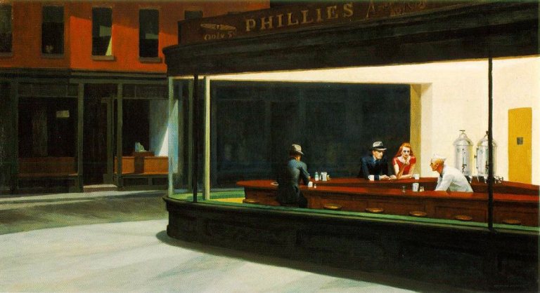 Foto Edward Hopper Nighthawks